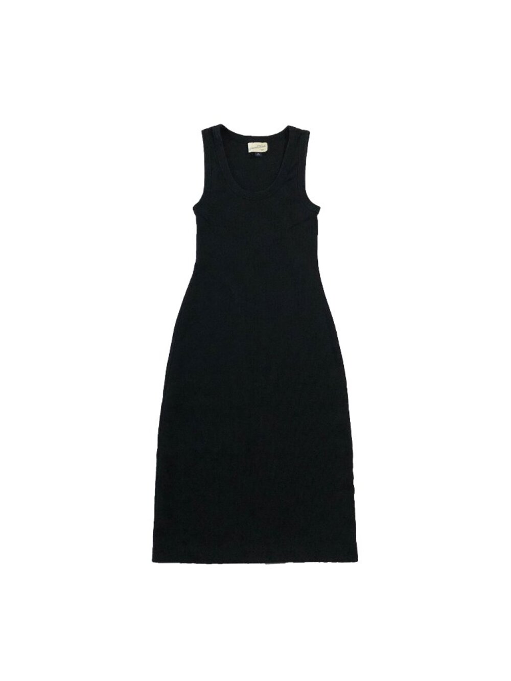 Universal Thread Tank Midi Dress Womens XS Black Scoop Neck Sleeveless Stretch